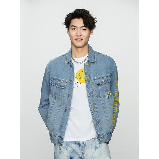 【Smiley®联名】Lee22春夏新品舒适版蓝男牛仔夹克外套LMT001563 商品图1
