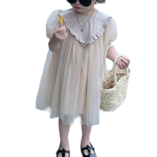 裁缝学苑TQ55女童泡泡袖网纱公主裙连衣裙纸样儿童裙子服装打板图 商品图4