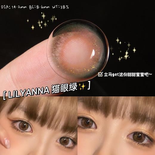 （半年抛） Lilyanna 猫眼绿 14.2mm 着色13.4mm 商品图3