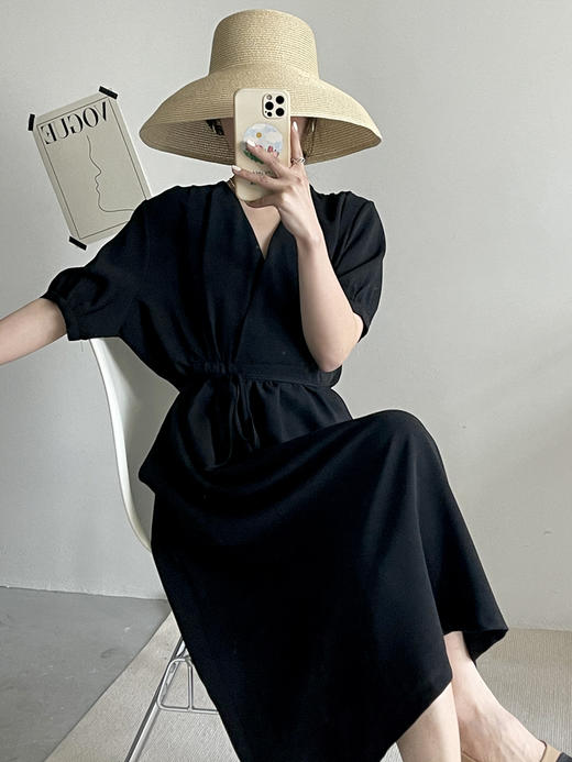 2025秋款雪纺材质V领碎花连衣裙合集 商品图1