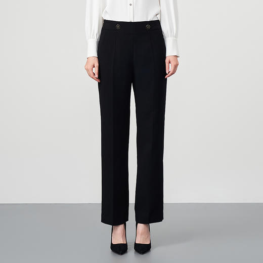 EITIE爱特爱秋季新款时尚百搭高腰显瘦长裤6705418 商品图2