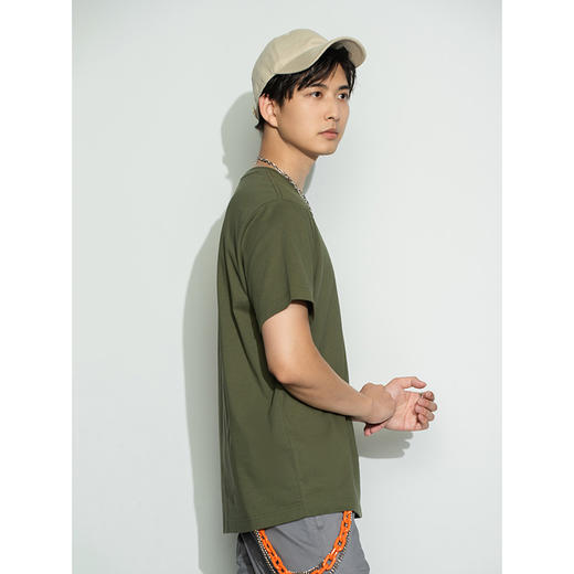 Lee商场同款22秋季新品舒适橄榄绿印花男短袖T恤LMT0036754DR-ANL 商品图3