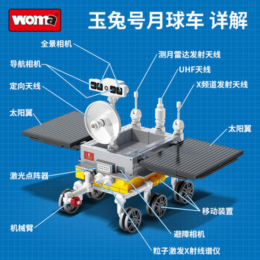 沃马航天系列之玉兔号月球车（200PCS）C0823 商品图3