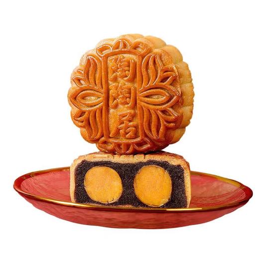 陶陶居经典款 | 双黄红豆沙月饼180g*4粒铁盒装 商品图2