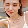 ZEGL樱桃琉璃串珠项链女夏季淡水珍珠轻奢小众高级感甜酷锁骨颈链 商品缩略图4
