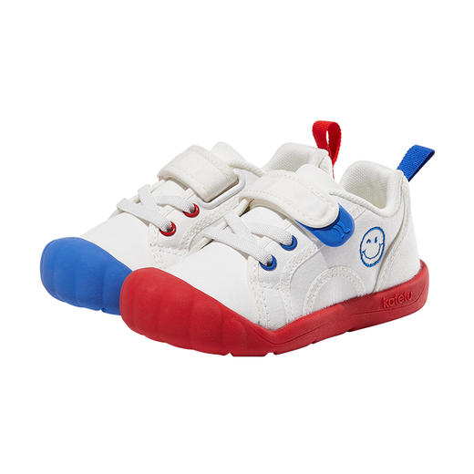 卡特兔儿童帆布鞋秋季幼儿园室内鞋男宝宝女童学步小白鞋 商品图4