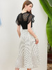 欧芮儿夏装2019新款女装蕾丝拼接连衣裙中长款气质波点百褶女裙 商品缩略图1