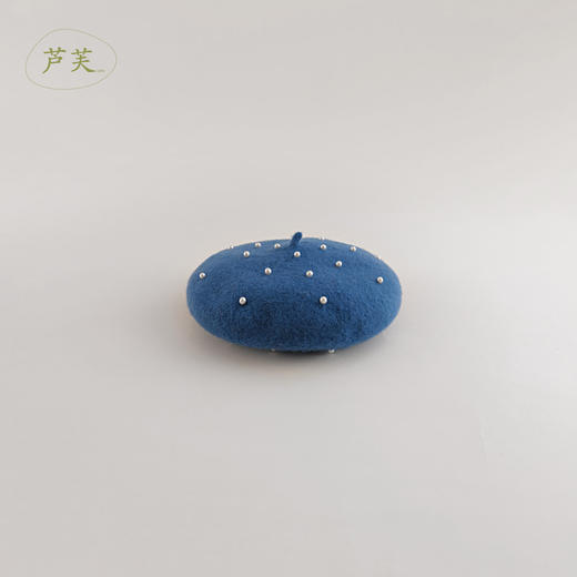 【马克珍妮 芦芙】女童莫兰迪色仿珍珠羊毛贝雷帽 宝宝帽子221827 商品图2