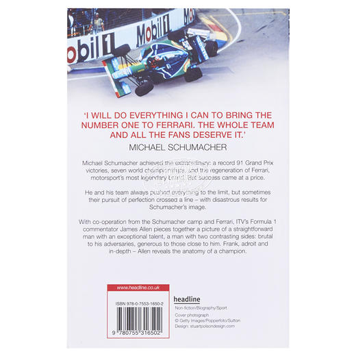 预售 【中商原版】迈克尔·舒马赫 英文原版 Michael Schumacher James Allen 商品图1