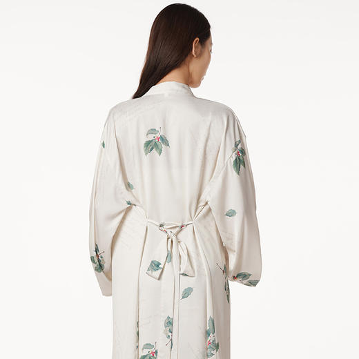 都市丽人好睡好眠女士丝质两件袍色丁提花薄家居服两件套睡衣LH23A7 商品图1