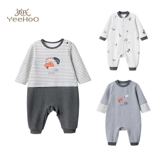 英氏婴儿连体衣宝宝太空系列长袖哈衣22新品童装爬服YZJAJ32016A YZJAJ32017A  YZJAJ32018A 商品图4