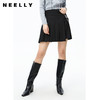 NEELLY纳俪商场同款2022秋季新款百褶裙女不对称设计A字裙显瘦N22082E01090 商品缩略图0