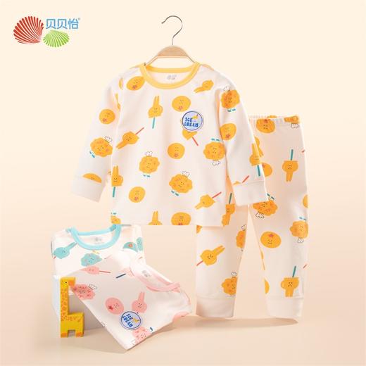 贝贝怡童装 春秋儿童套头可爱家居服秋衣两件套223T2519 商品图2