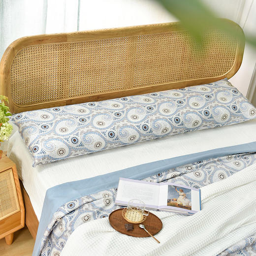 佩斯利系列荞麦壳长枕头夫妻双人一体枕 商品图0