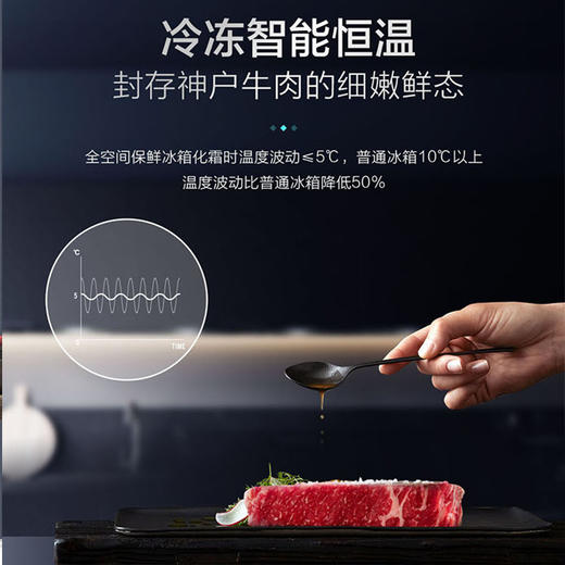 【全空间保鲜科技】海尔（Haier）冰箱十字四开门零距离自由嵌入式底部前置散热一级变频超薄冰箱 【零嵌入三系统】606升905mm宽晶釉蓝冰箱606WGHTD14BRU1 商品图4