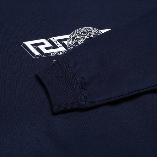 VERSACE/范思哲【22春夏新款】男士棉质宽松版LA GRECA圆领长袖卫衣运动衫美杜莎图案 1003992 1A02861 商品图2