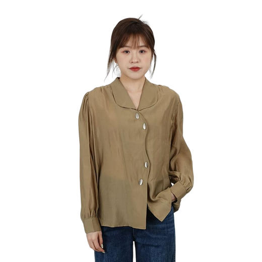 oldcolour2021秋商场同款设计感小众高级气质衬衫女DN33013465 商品图4