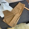 夏装法式优雅工装设计口袋侧拉链小开叉A字半身裙 商品缩略图0