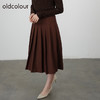 oldcolour2021秋商场同款简约气质中长款百褶半身裙DN33063511 商品缩略图1