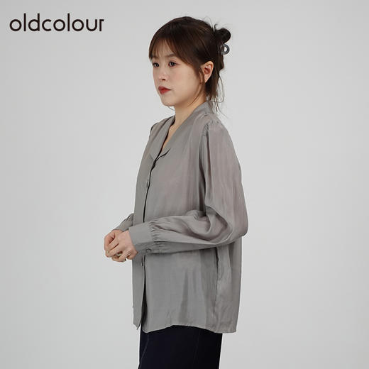 oldcolour2021秋商场同款设计感小众高级气质衬衫女DN33013465 商品图3
