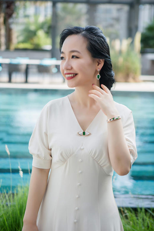 【以爱之名】蝴蝶结贝母翡翠胸针-XZ12204071 商品图8