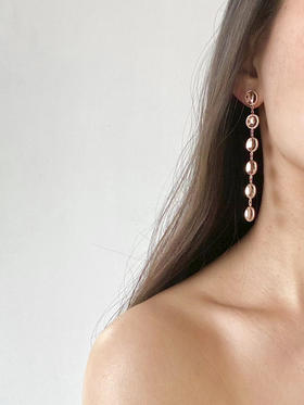 J.HARDYMENT | Small Thumbprints Chain Drop Earrings 70mm [耳环 3色可选]