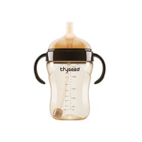 世喜小月龄学饮杯防漏防呛PPSU带重力球手柄防摔