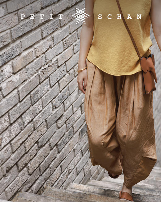 PETIT SCHAN小闪 CLO#043 Crab Pincer螃蟹腿儿 意大利汉麻混纺面料立体解构阔腿裤 商品图3
