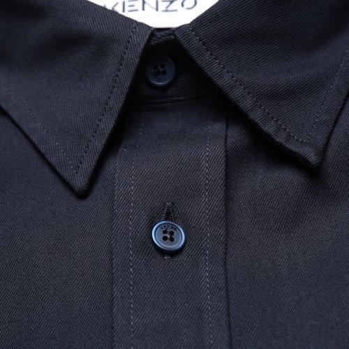 KENZO/高田贤三  男士长袖衬衫 男士棉质宽松版休闲长袖衬衫 5CH400 1LE 商品图3