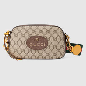 GUCCI 古驰 男女同款 乌木色GG Supreme帆布邮差包/虎头相机包/单肩斜挎包 476466K9GVT