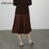 oldcolour2021秋商场同款简约气质中长款百褶半身裙DN33063511 商品缩略图3