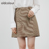 oldcolour2021秋商场同款高腰复古半身裙气质别致短裙DN33061484 商品缩略图0
