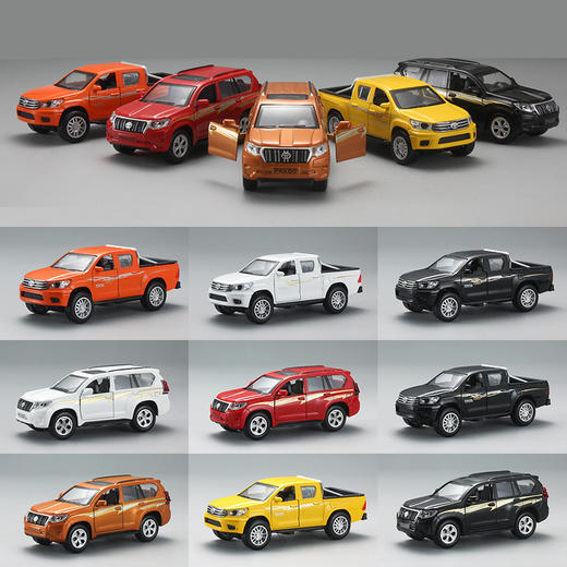 【仿真声光，车模合金外壳】1:36电动灯光声乐开门合金车模，回力合金小车，儿童仿真合金车 商品图0