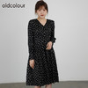 oldcolour春秋商场同款长袖气质小众V领碎花连衣裙GN31103862 商品缩略图1