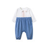 英氏婴儿连体衣秋装2022新款女宝纯棉按扣假两件哈衣YRHAJ32114A 商品缩略图4