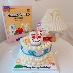 立体小动物复古蛋糕（小动物可以换）-低糖处理无添加