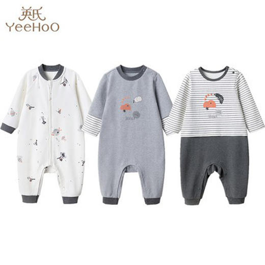 英氏婴儿连体衣宝宝太空系列长袖哈衣22新品童装爬服YZJAJ32016A YZJAJ32017A  YZJAJ32018A 商品图0