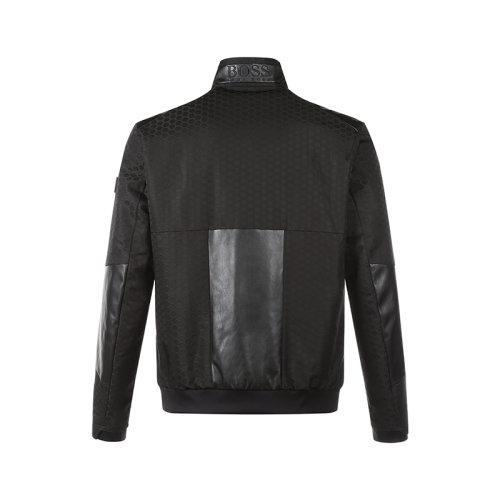 HUGO BOSS/雨果博斯 男士涤纶薄款拼接棉服夹克外套六角提花 50454961 商品图1