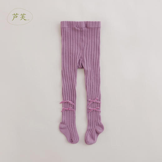 【马克珍妮 芦芙】女童植绒蝴蝶结弹力打底袜221811 商品图2