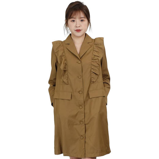 oldcolour春秋商场同款设计感褶皱别致宽松遮肉连衣裙DN3110388 商品图4