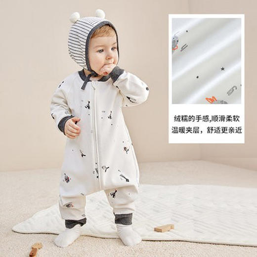 英氏婴儿连体衣宝宝太空系列长袖哈衣22新品童装爬服YZJAJ32016A YZJAJ32017A  YZJAJ32018A 商品图2