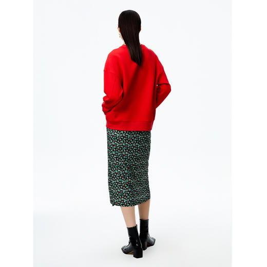 NEELLY纳俪商场同款2022秋季新款碎花半身裙女斜开叉高腰A字裙潮N22082E01088 商品图4