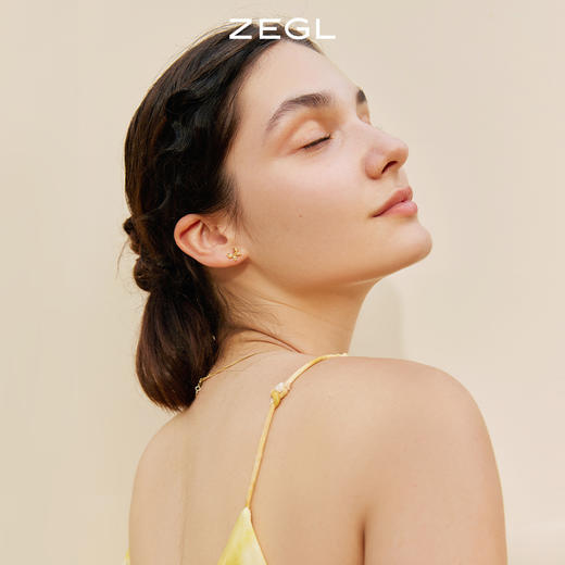 ZEGL设计师秋季耳钉蛋系列蝴蝶耳钉女925纯银养耳洞耳环夏季耳饰 商品图4