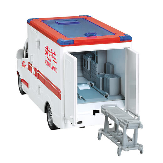 文艺1比16惯性救护车/救援车（带灯光音乐）W597A B 商品图2