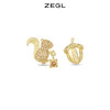 ZEGL设计师秋季耳钉蛋系列蝴蝶耳钉女925纯银养耳洞耳环夏季耳饰 商品缩略图1
