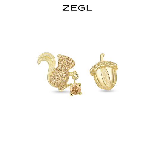 ZEGL设计师秋季耳钉蛋系列蝴蝶耳钉女925纯银养耳洞耳环夏季耳饰 商品图1