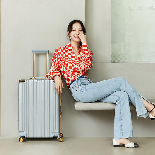 银座时尚ins铝框密码拉杆箱万向轮大容量男旅行李箱20/24/28寸9890K 商品图6