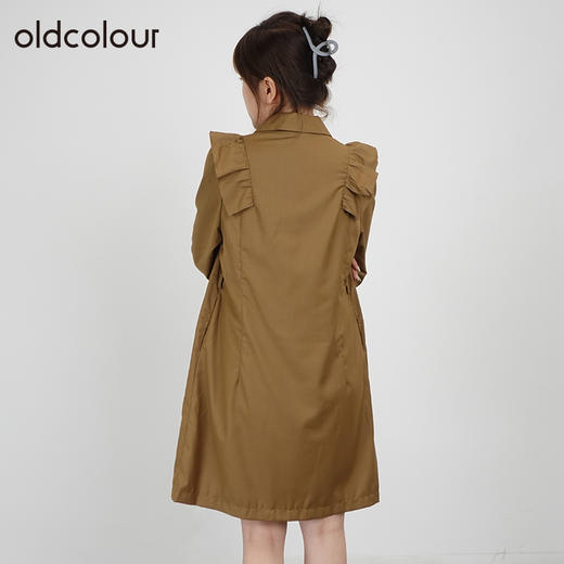 oldcolour春秋商场同款设计感褶皱别致宽松遮肉连衣裙DN3110388 商品图3