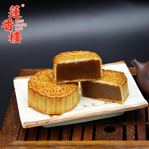 莲香楼经典款 | 纯正莲蓉月饼187.5g*4粒铁盒装 商品图3