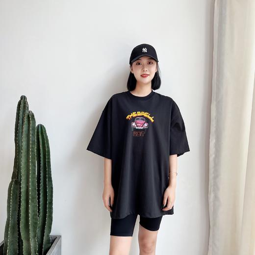 SPELLEDIT2022夏季新款小汽车BOX连衣裙薄款短袖宽松短裙女减龄 商品图3